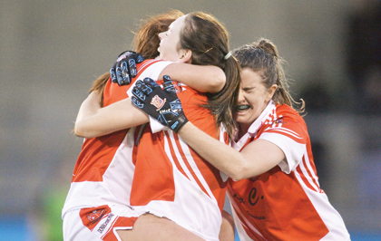 Donaghmoyne ladies celebrate winning the All-Ireland title