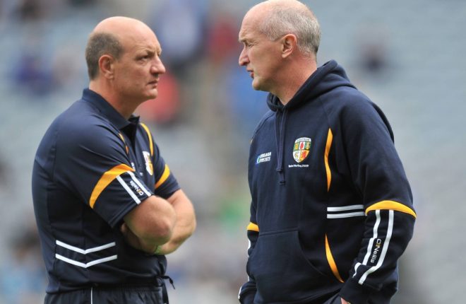 Terence McNaughton, left, and Dominic McKinley are back at the helm in Antrim 