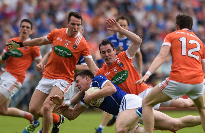 TIED UP...Armagh were not allowed the play