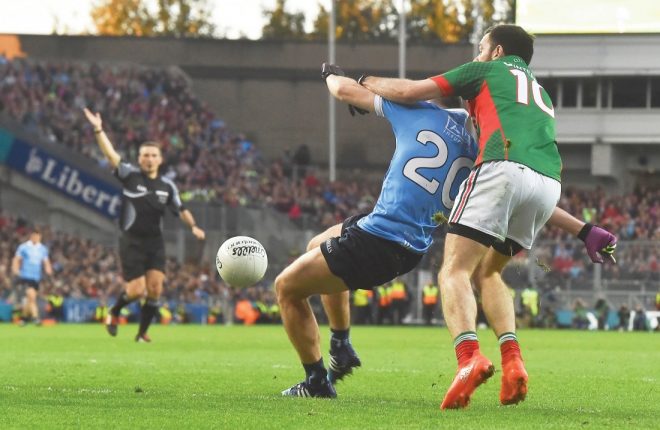 Kevin McLoughlin was fortunate not to be given a black card in last weekend's game