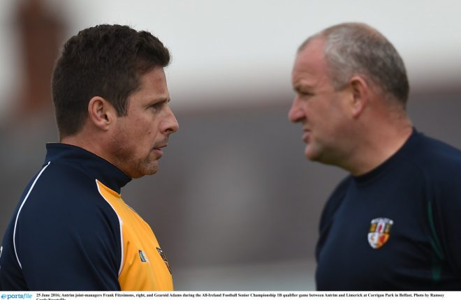 Antrim's Gearoid Adams and Frankie Fitzsimons have given talks at the St Columban's coaching clinic