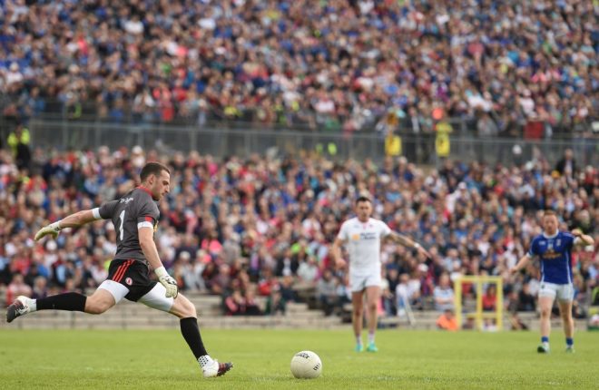 Niall Morgan's kickouts will be important against Dublin