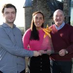 Niall Gartlant, Journalist, Gaelic Life, Sarah Jane Owens, Marketing Manager, theGAAstore.com with Colm MacRory, Managing Director, The Crosshill Gallery